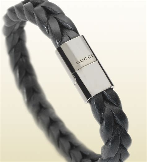 gucci mens leather bracelet|men's gucci bracelet sale.